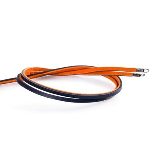 Trollbeads Leather Bracelet Orange/Navy (14 in)